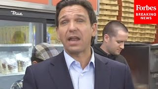 DeSantis Clashes With Man Accusing Israel Of Doing The Exact Same Thing As Hamas Killing Civilians [upl. by Rosenberg]