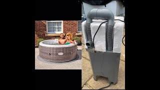 How to take PUMP out of HOT TUB LINER cleverspa [upl. by Winfred]