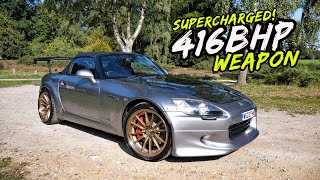 THIS HKS SUPERCHARGED 416BHP HONDA S2000 SCREAMS TO 9K RPM [upl. by Silsbye]