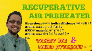 BESTS OF BOE  RECUPERATIVE AIR PREHEATER  SIZE OF APH  FINNED TUBE APH  BOILER ACCESSORIES [upl. by Ivana439]