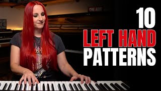 10 AMAZING Pop Piano LEFT HAND Patterns [upl. by Gowrie92]