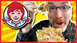 Wendys Pulled Pork Poutine Plus 3 Different Sauce Taste Test [upl. by Arin]