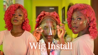 Trying 3 New Itemsproducts  Installing And Styling My Pink Lace Wig 🔥  Quick And Easy No Glue [upl. by Notserp432]