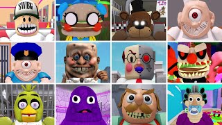 Five Nights at Freddys  Georgie Pig Speed Runs Mr Fast food Grimace Shake Burger Shop Obby [upl. by Eineeuq]