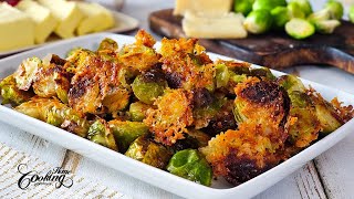 Roasted Parmesan Brussels Sprouts  The Best Roasted Brussels Sprouts Ever [upl. by Ettevram]