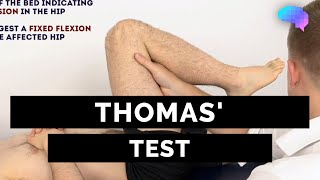 Thomas Test  OSCE Guide  Clip  UKMLA  CPSA [upl. by Aned]