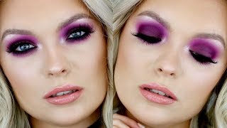 Purple Smokey Eyes Chatty GRWM Talk Through  Brianna Fox [upl. by Mordecai230]