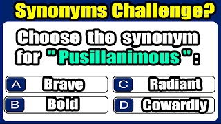 Synonyms Quiz 96 CANNOT SCORE 2121  challenge 18 [upl. by Aynot]