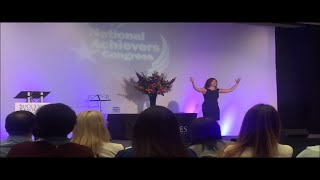 Randi Zuckerberg SINGING  RARE footage from National Achievers Congress 2017 London [upl. by Lehcar565]