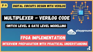 Multiplexer Verilog Coding on EDA playground Data flow amp Behavioral Modelling [upl. by Yelsnik306]