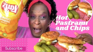 Hot Pastrami Sandwiches 🥪 mukbangeatingshow foodie [upl. by Anitserp]