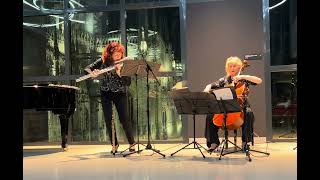 DUO ESTROVERSO  MILANO 900  Luisa Sello amp Cristina Nadal Reza Vali 2 bass fl cello and voice [upl. by Tilly]