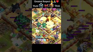 I Gave My 100 Respect To This Attack😎  Th13 Vs Max Th16 in Legend League Clash Of Clans shorts [upl. by Akeemat945]