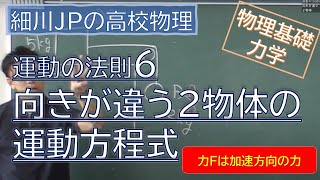 物理基礎 運動の法則6 向きが違う２物体の運動方程式 [upl. by Fredkin61]