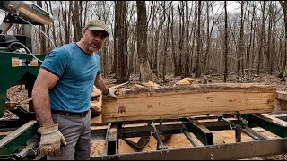 White Pine Log 2 on the Woodland Mills Portable Sawmill [upl. by Sherlock]