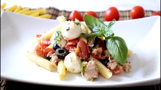 INSALATA DI PASTA FREDDA ALLA MEDITERRANEA  Primi Piatti Freddi Estivi [upl. by Yenrab]