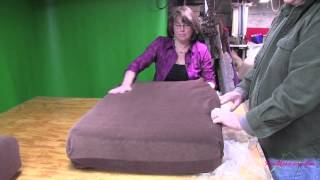 Upholstery Cushion Covers  Shrinking And Inserting Foam [upl. by Marley]