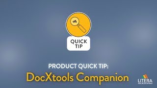 DocXtools Companion  Quick Tip on TOC [upl. by Sperling189]