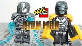 Fake Lego Iron Man MK25 Striker Armor amp Whiplash  Marvel Avengers minifigures [upl. by Rovner]