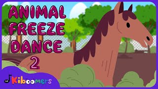 Animal Freeze Dance 2  The Kiboomers Movement Songs for Preschoolers  Brain Breaks [upl. by Kenta]