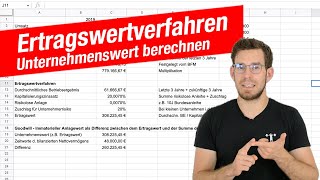 Wie viel ist dein Unternehmen wert Ertragswertverfahren berechnen mit Beispiel inkl Goodwill [upl. by Dragde]