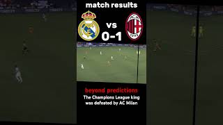 Real Madrid vs AC Milan ll match results AC Milan conquers the king of Championsrealmadrid acmilan [upl. by Ryann]