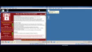 Demonstration of WannaCry Ransomware Infection nontech [upl. by Lolande]