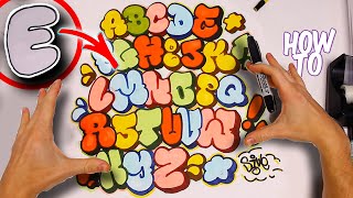 How To Draw Throwie Graffiti Letters Tutorial Basic To Advanced [upl. by Yrrek]