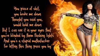 Nicki Minaj  Fire Burns Lyrics Video [upl. by Krilov]