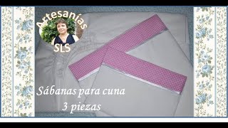 Sabana para cuna de bebe paso a paso ♥ 3 piezas ♥ [upl. by Held]