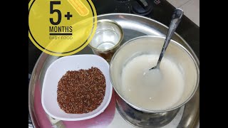 Ragi Porridge for 5 Months babies  Ragi kanji for babies in Tamil  5 Months baby food [upl. by Corilla]