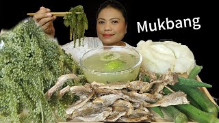 Fresh Lato Pritong daing Spicy sawsawan veggies mukbang [upl. by Ashwell]