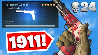 the quot1911quot PISTOL in WARZONE BEST 1911 CLASS SETUP 24 KILL GAMEPLAY MODERN WARFARE WARZONE [upl. by Maier473]