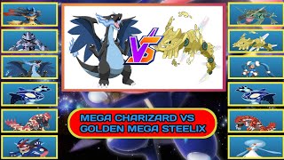 Mega Charizard vs Golden Mega Steelix Full Battle in Monster honor fight [upl. by Ehud]