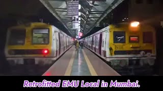 Jossep amp BHEL EMU local train at Dadar DR Retrofitted EMU Train spotted  Bharatiya Railworld [upl. by Winn368]