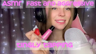 ASMR • FAST AND AGGRESSIVE TAPPINGSCRATCHING • Mic Trigger at the End [upl. by Canter]