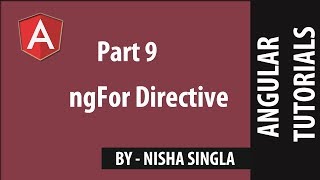 NgFor Directive  AngularTutorial 9 [upl. by Attennhoj]