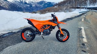 KTM 690 SMC  R 2023 VS HUSQVARNA 701 SUPERMOTO ONVBOARD RAW SOUND [upl. by Euqinehs]