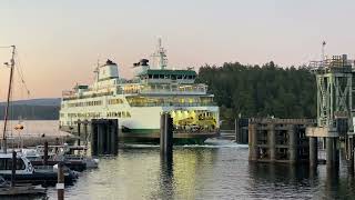 MV Samish arriving in Friday Harbor on a Sunday [upl. by Enelyahs]