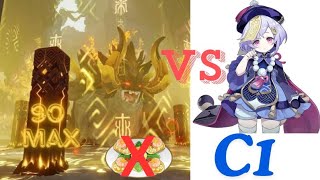 C1 Solo Qiqi No Food VS Azhdaha Genshin Impact [upl. by Jahdol]