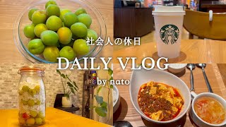 【Vlog】梅雨の時期も楽しく過ごす社会人の休日🌥｜梅シロップづくり、梅仕事、スキンケア、スタバ☕️、中華料理屋さんでお昼ご飯🍙、日常の記録 [upl. by Yenterb]