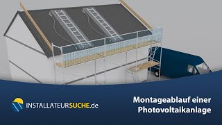 🇩🇪 Montageablauf einer Photovoltaikanlage [upl. by Coheman]