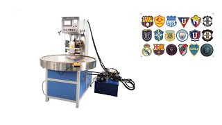 Rotary tpu heat transfer logo making machine with high frequency welding [upl. by Niffirg]