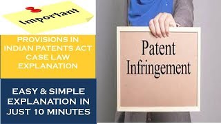 Infringement of Patent and Remedies I Provisions in Patents Act [upl. by Pang344]