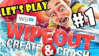 Lets Play Wipeout Create and Crash pt1  Second Helpings  4 Player WiiU CoOp [upl. by Vano715]