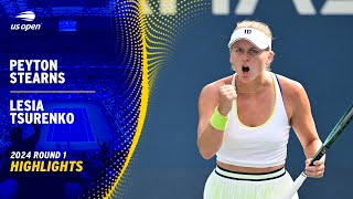 Peyton Stearns vs Lesia Tsurenko Highlights  2024 US Open Round 1 [upl. by Weisman]