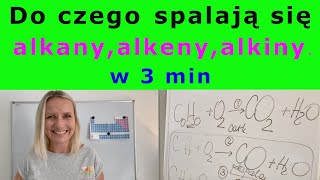 SPALANIE całkowite i niecałkowite ZWIĄZKÓW ORGANICZNYCH chemia 33 [upl. by Morganstein]