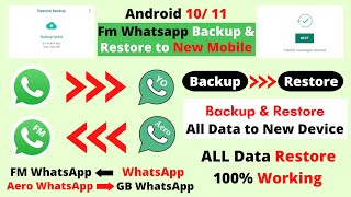 How To Backup And Restore FM WhatsApp Chats to New Mobile  Technical Rex [upl. by Calise]