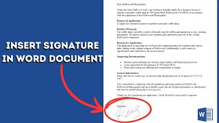 How to insert signature in word document [upl. by Oemac]