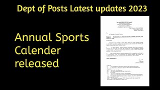 DOP Annual Sports Calendar 2023 released  Postal Annual Sports Calendar 2023 [upl. by Champaigne947]